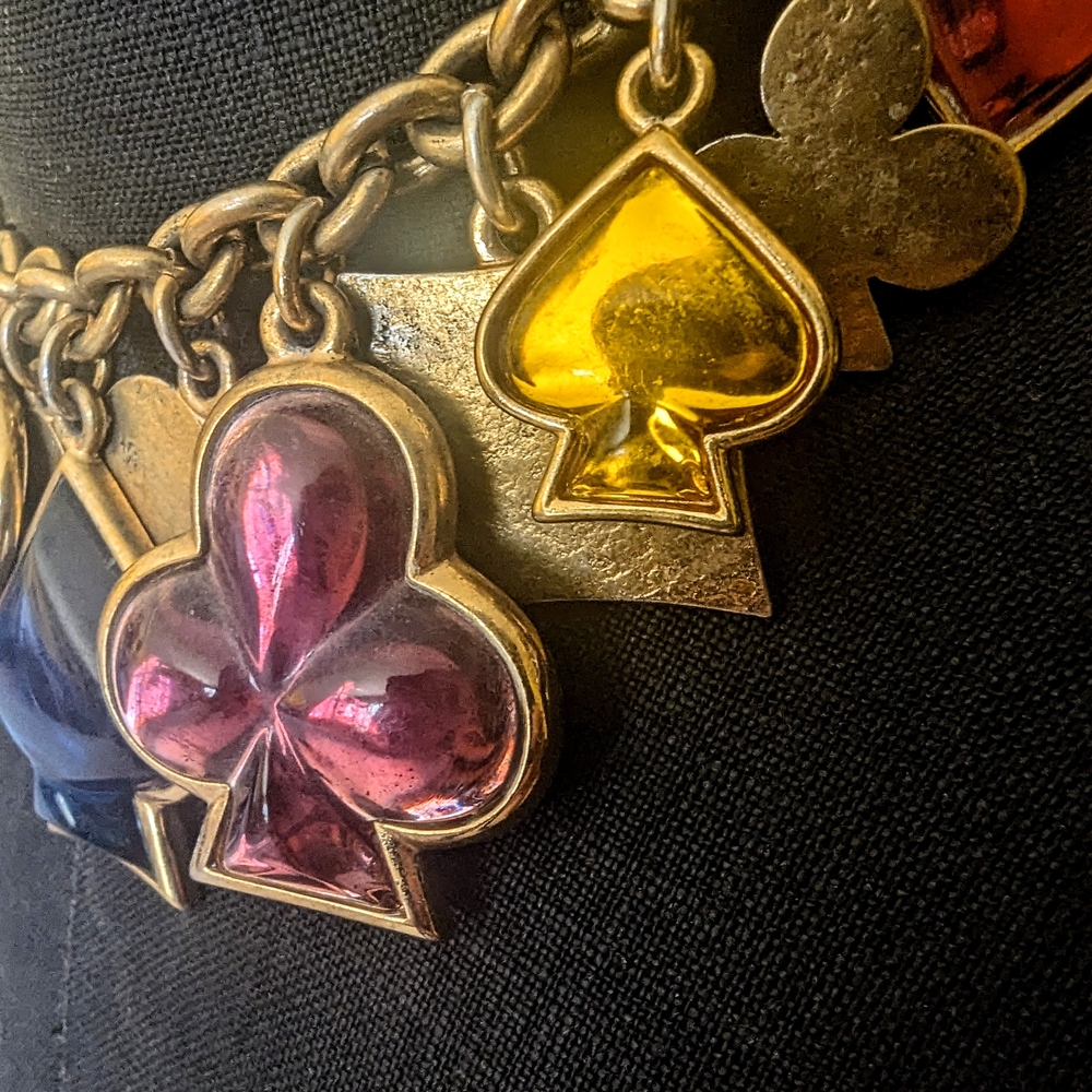 Vintage Charm Necklace with Colorful Gemstones - Picture 3 of 5